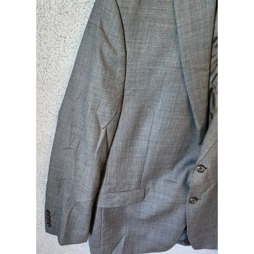 Lauren Ralph Lauren Heather Gray 2 Button Blazer Suit Jacket Size 44 L 100% Wool